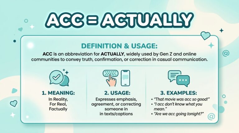 What Does ACC Mean in Text? Full Slang Guide (2026)