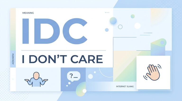 What Does IDC Mean in Texting? Full Slang Explained (2026)