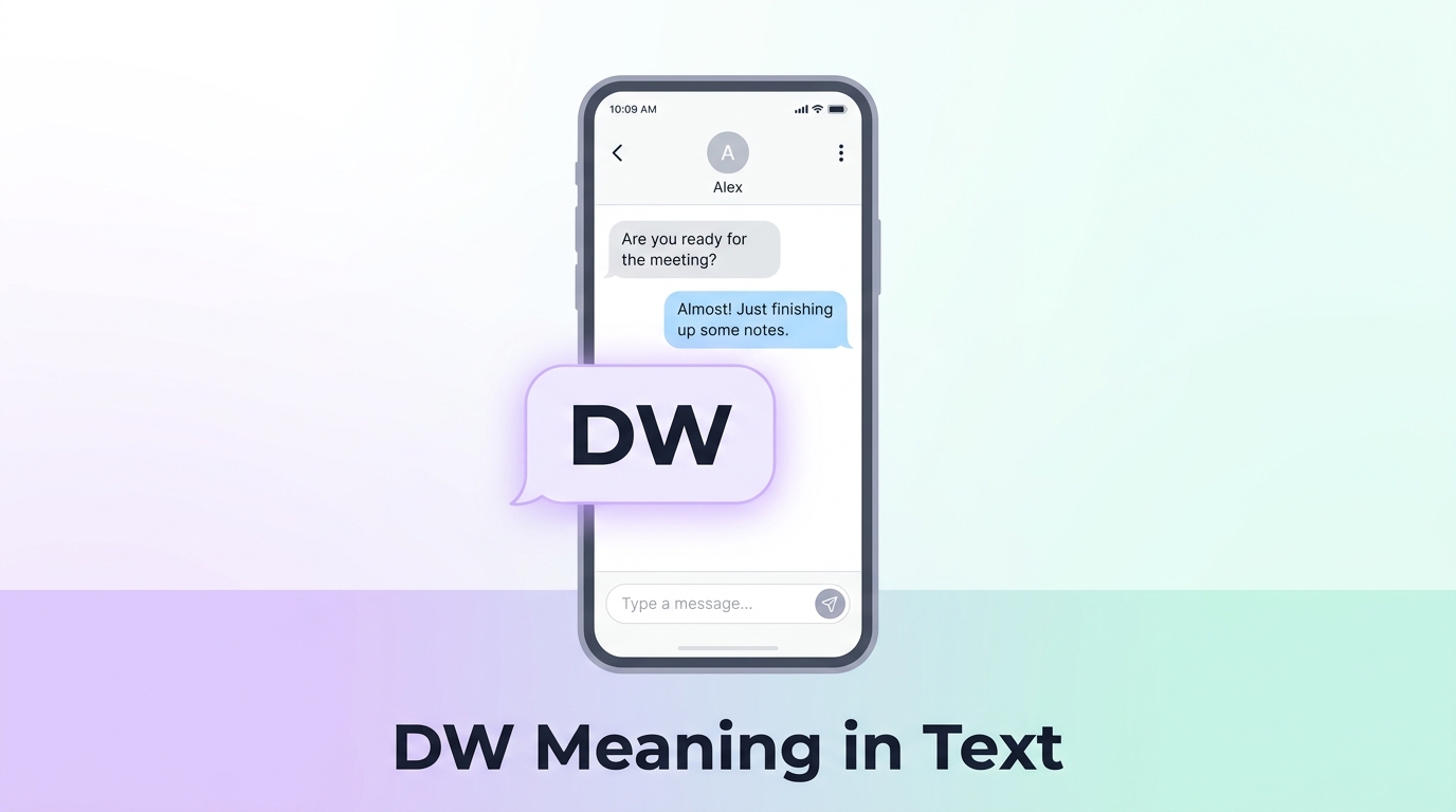 DW in Text Meaning Definition, Uses & Social Media Examples