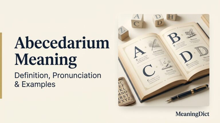 Abecedarium Meaning Definition, Pronunciation, and Examples