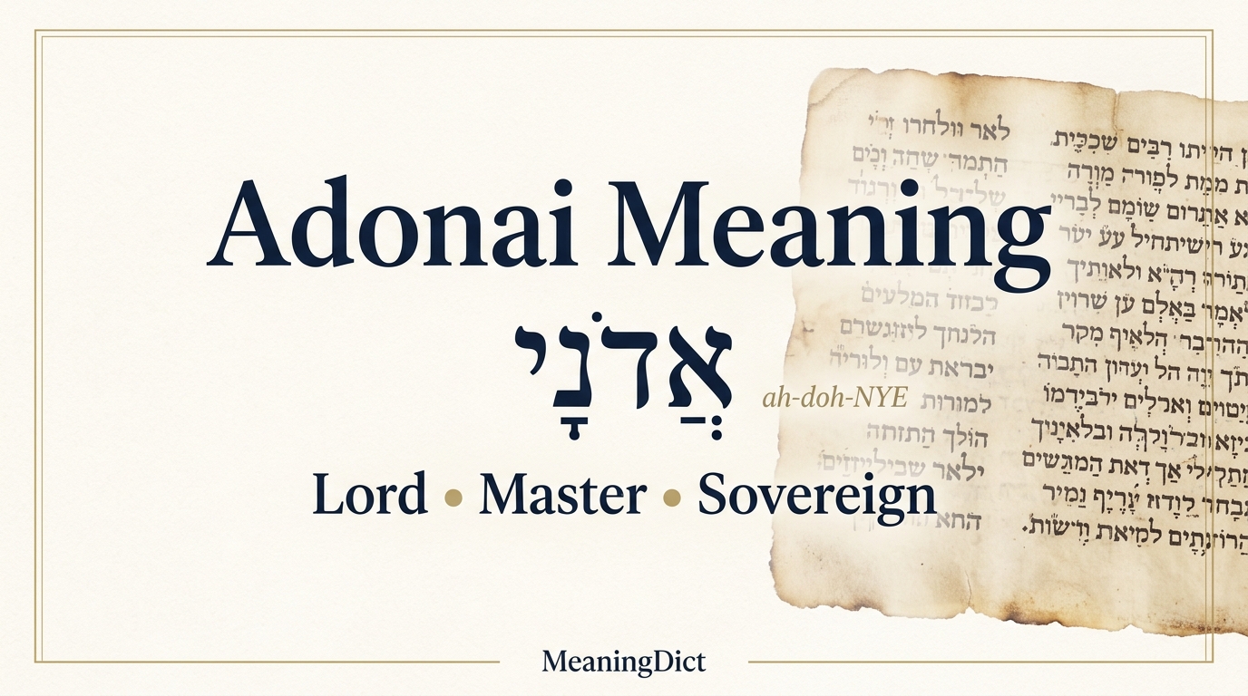 Adonai Meaning Hebrew Origin, Bible Use, and Spiritual Significance