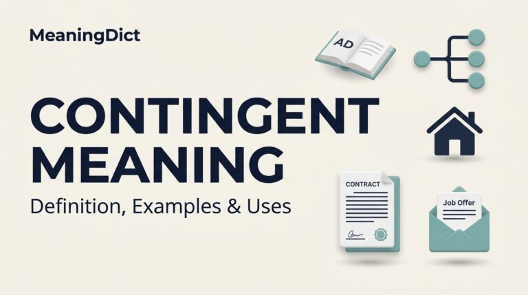 Contingent Meaning Definition, Examples, Pronunciation, and Uses