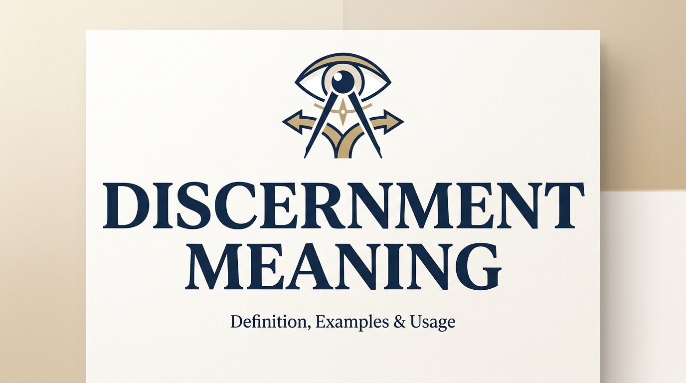 Discernment Meaning Definition, Examples & Uses