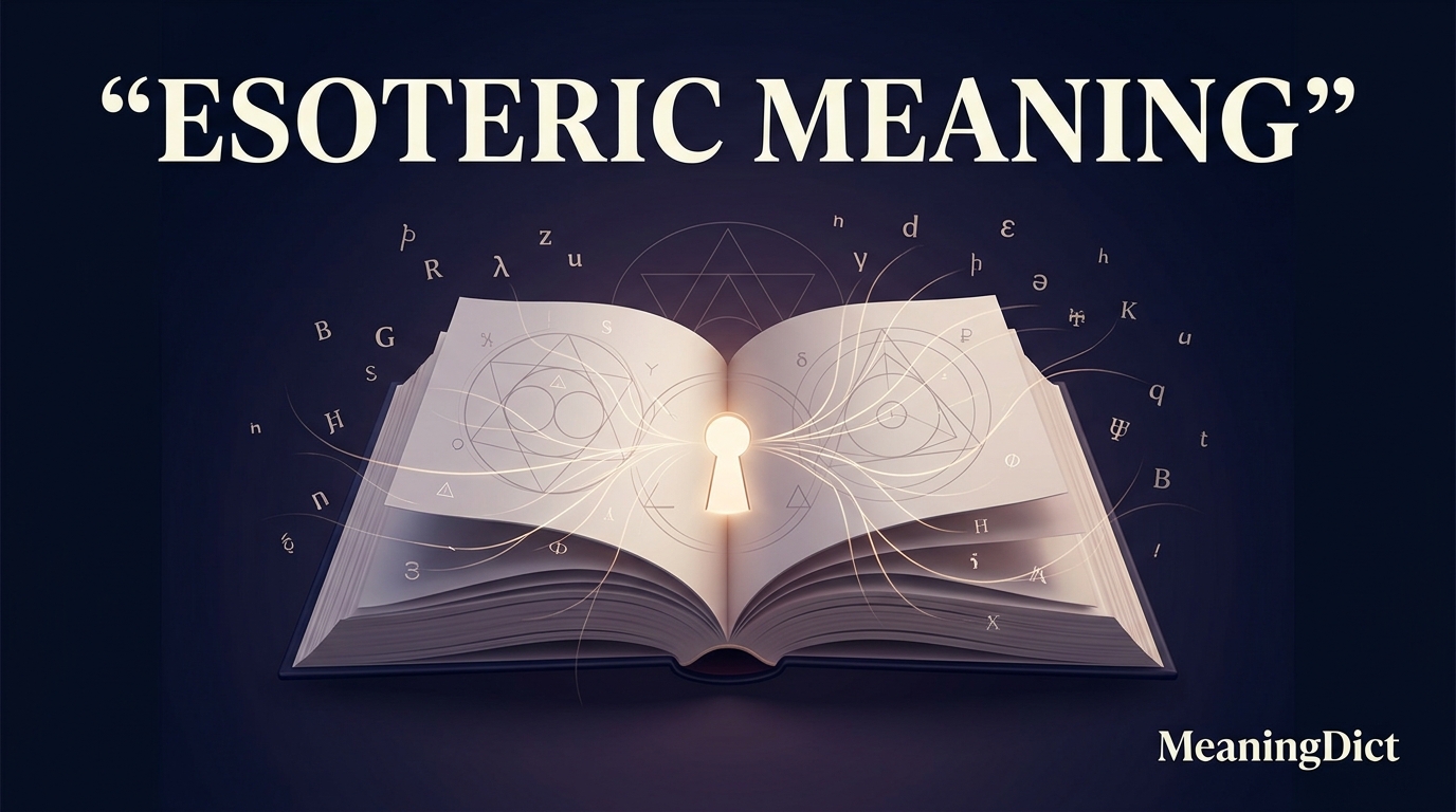 Esoteric Meaning Simple Definition, Examples, Pronunciation and Usage