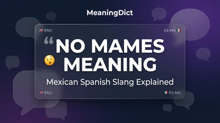 No Mames Meaning English Translation and Mexican Slang Guide