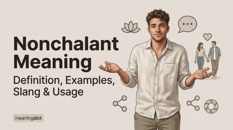 Nonchalant Meaning Definition, Examples, Slang and Usage