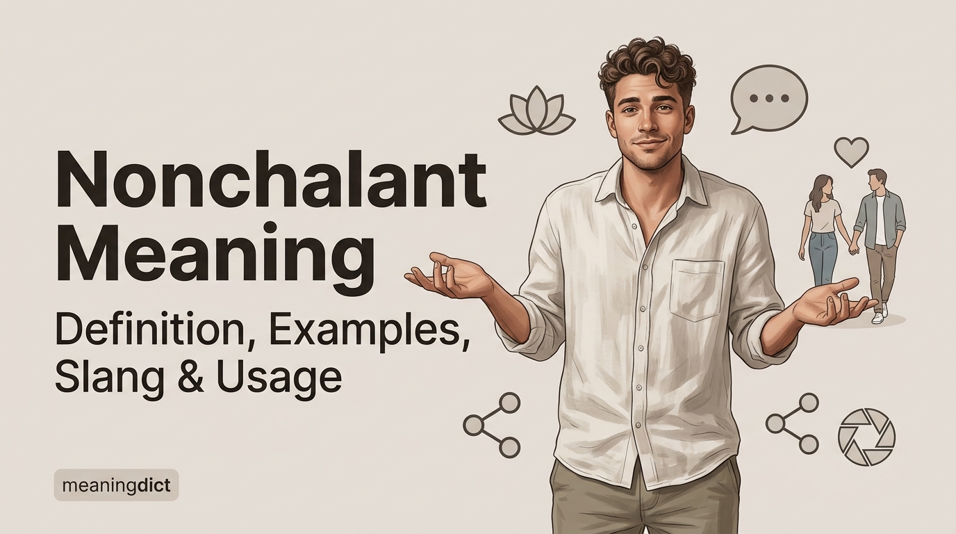 Nonchalant Meaning Definition, Examples, Slang and Usage