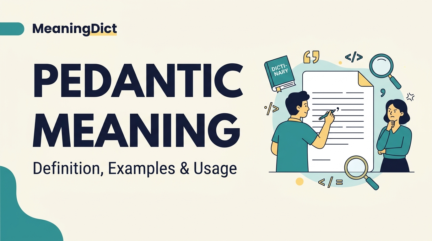 Pedantic Meaning Definition, Examples, Pronunciation, and Usage
