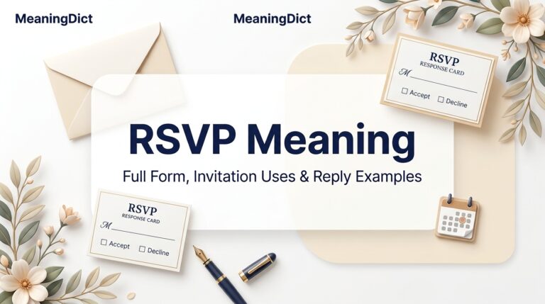 RSVP Meaning Full Form, Invitation Uses and Reply Examples