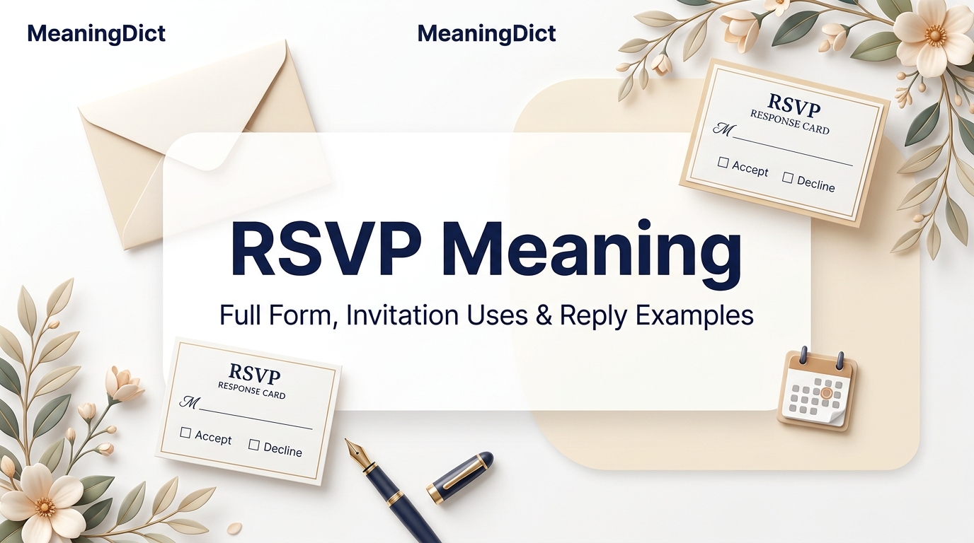 RSVP Meaning Full Form, Invitation Uses and Reply Examples