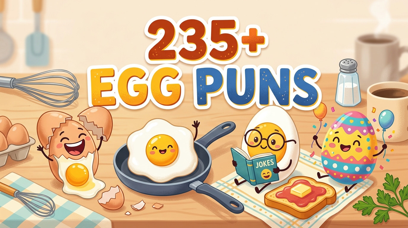 235+ Egg Puns for Cracking Jokes, Captions, and Cards
