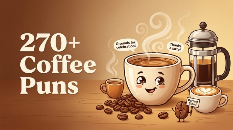 270+ Coffee Puns for Captions, Cards, and Daily Brews