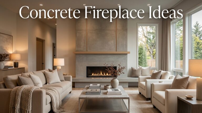18 Concrete Fireplace Ideas for a Cozy, Striking Focal Point