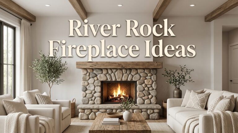 18 River Rock Fireplace Ideas for a Warm, Rustic Focal Point