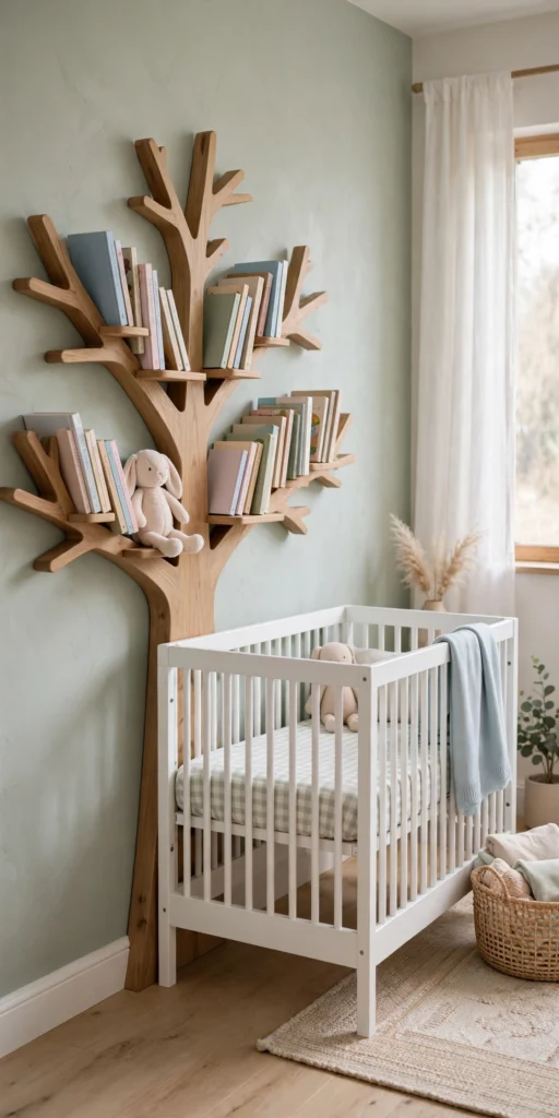 Tree bookshelf for nursery