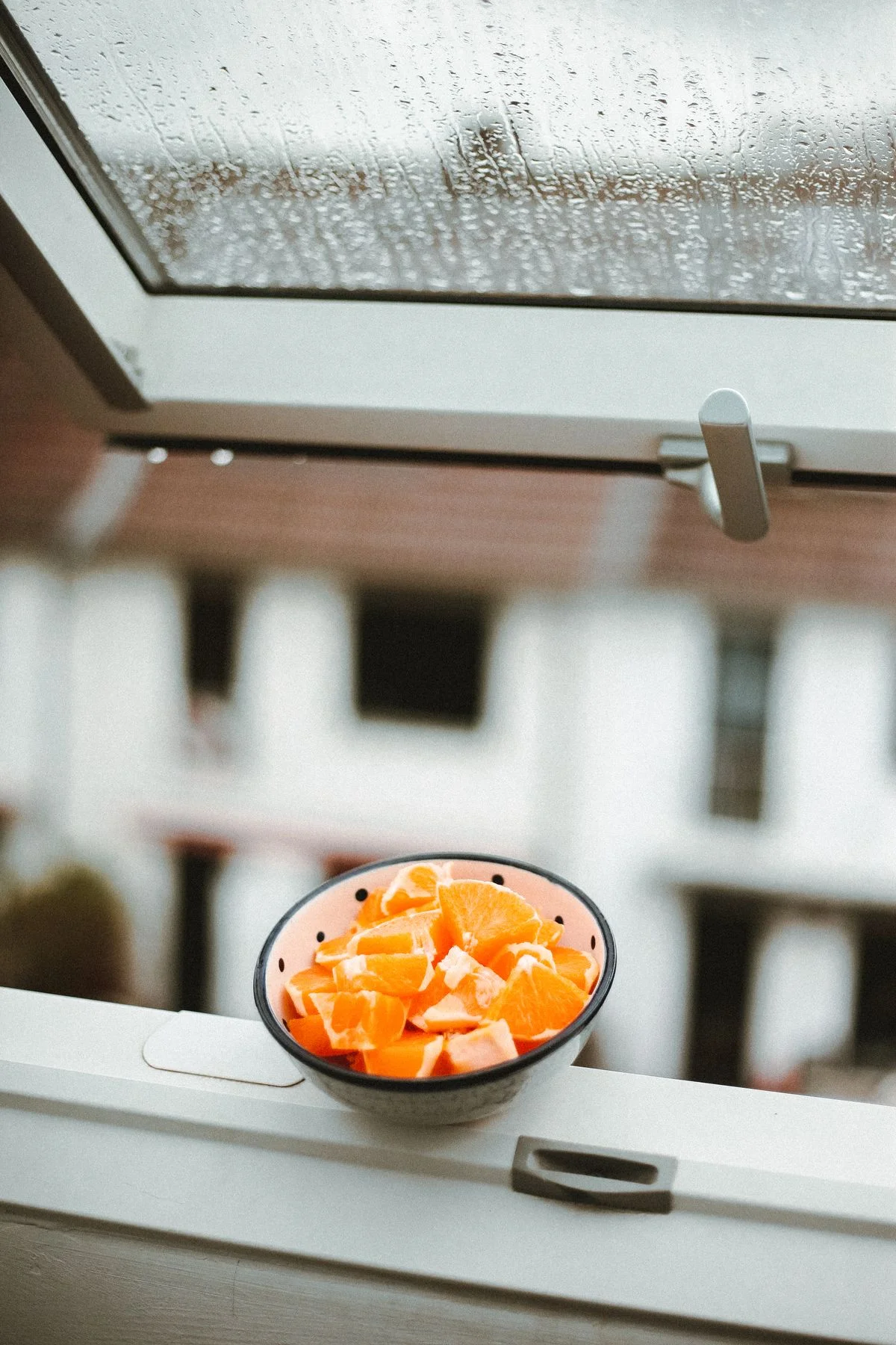A bowl of fresh oranges and citrus fruit