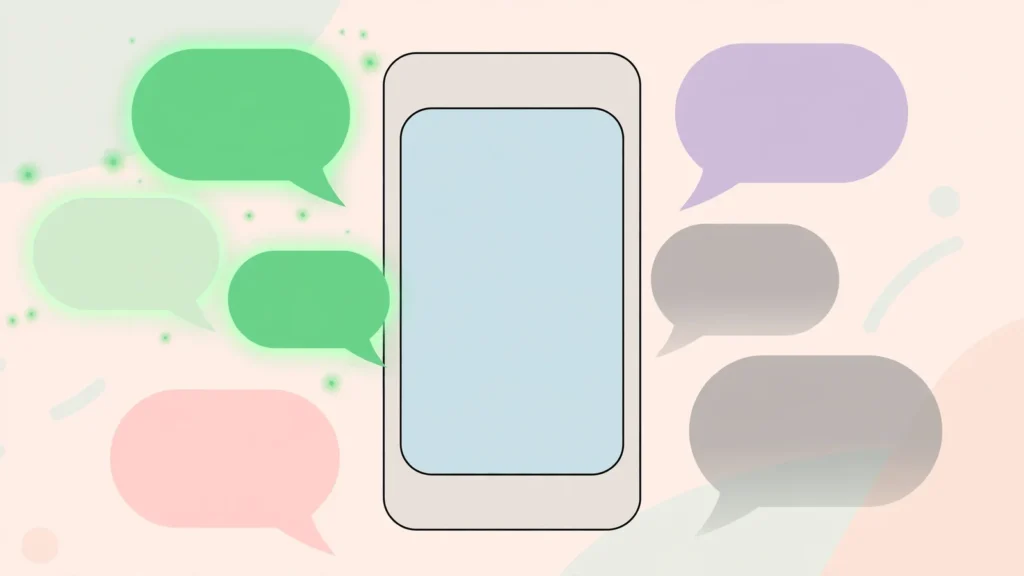 Illustration of phone chat bubbles showing good and bad flirting replies